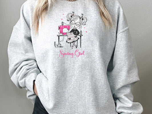 Sewing Girl Sweatshirt