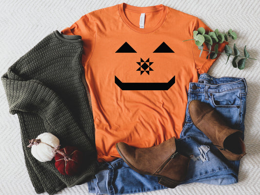 Jack-O-Lantern Quilt Block T-Shirt