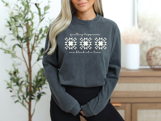 Quilting Happiness Long Sleeved T-Shirt