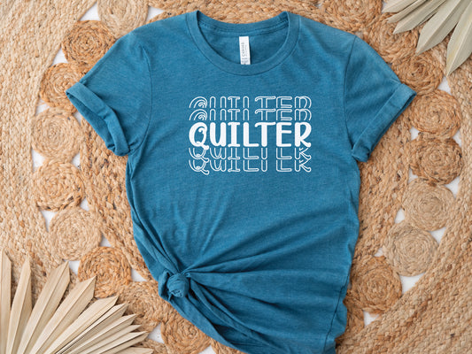 Quilter Stacked Text T-Shirt