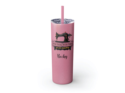 PTWT Logo Skinny Tumbler with Straw